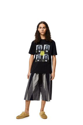 LOEWE Portrait print T-shirt in cotton Washed Black plp_rd