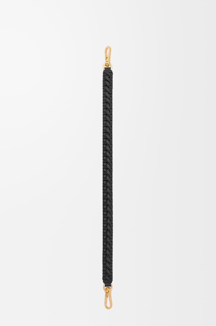 LOEWE Woven spiral strap in classic calfskin Black