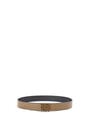 LOEWE Anagram belt in smooth calfskin and brass Dark Toffee/Black/Khaki Green
