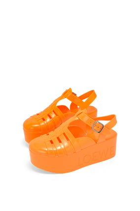 LOEWE Wedge sandal in recycled PVC Orange plp_rd