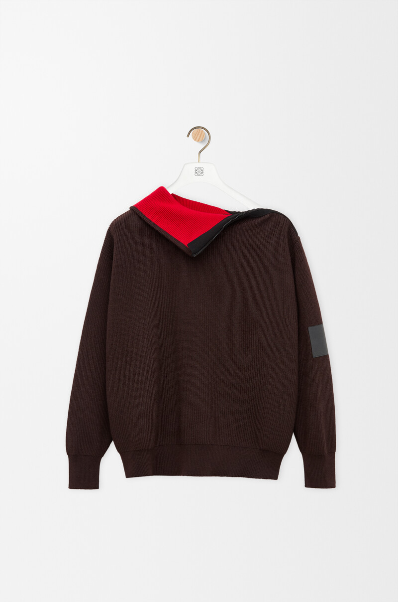 Zip-up sweater in wool by LOEWE