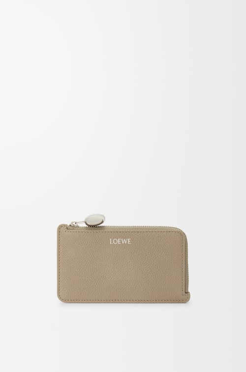 LOEWE Pebble coin cardholder in pebble grained calfskin Clay