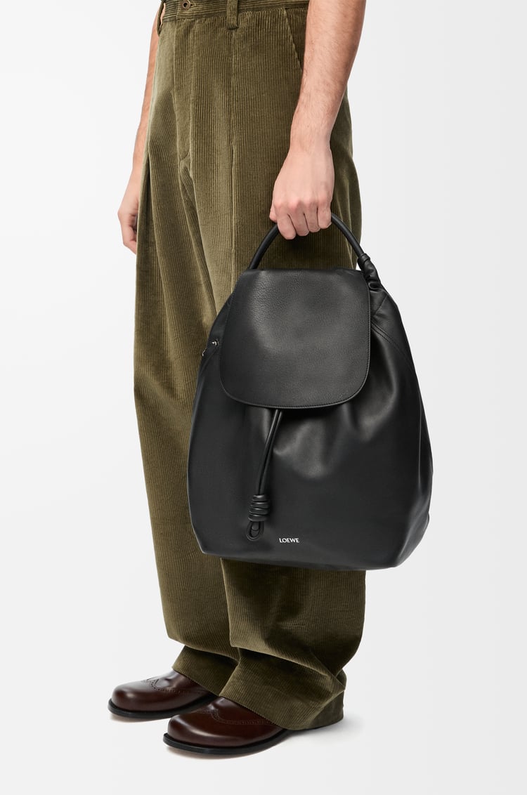 LOEWE Flamenco backpack in shiny supple calfskin Black