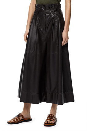 LOEWE Belted culotte trousers in nappa Black/Brown plp_rd