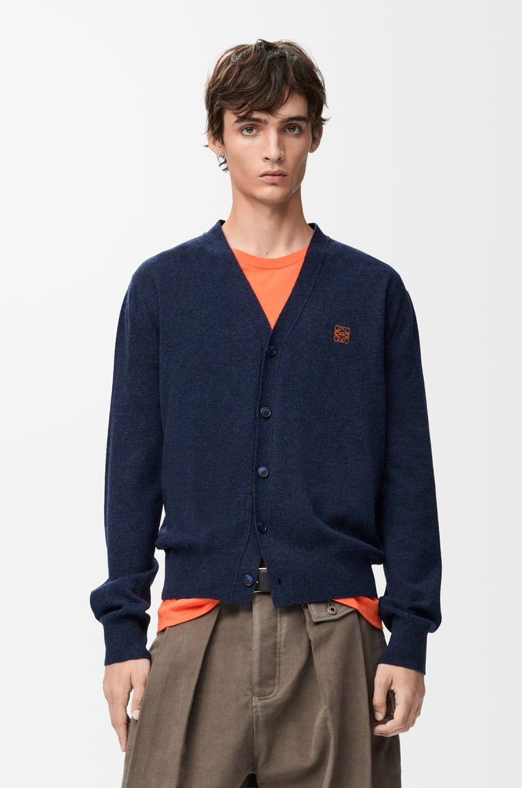 LOEWE Cardigan in wool Navy Blue