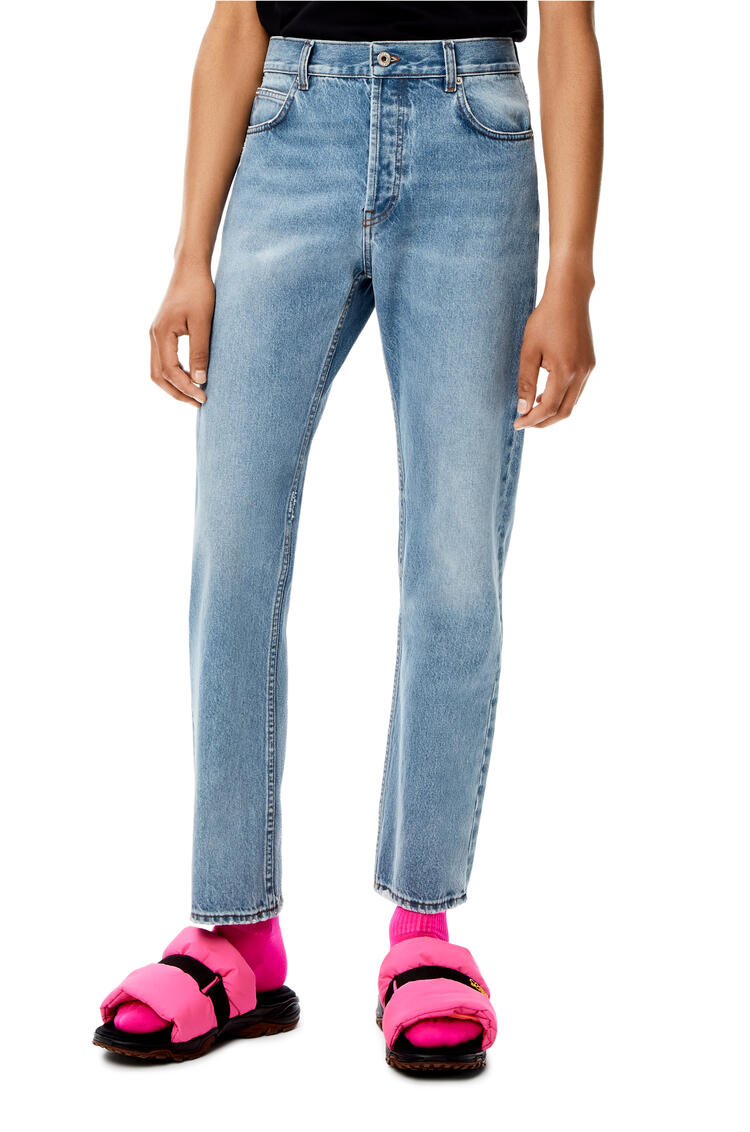 LOEWE Tapered light wash jeans in cotton Light Blue pdp_rd