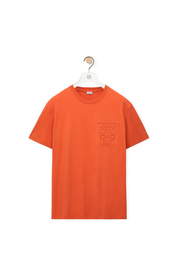 LOEWE Camiseta en algodón con anagrama en relieve Naranja
