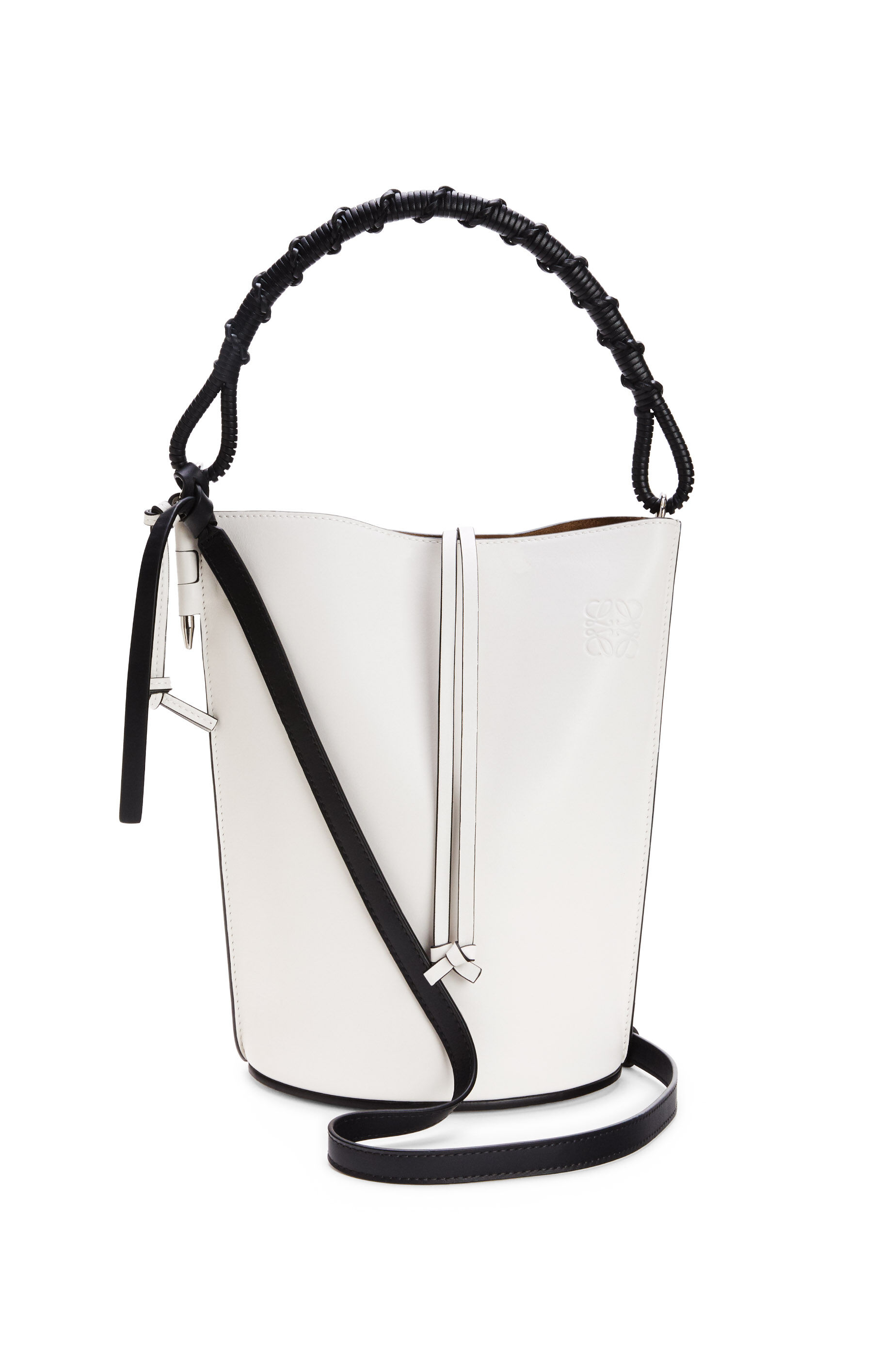 Gate Bucket Handle bag in natural calfskin Soft White LOEWE