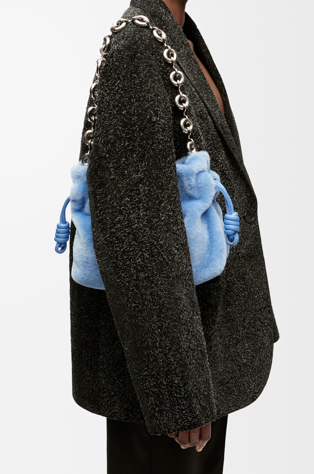 LOEWE Klobige Donut-Kette Silber