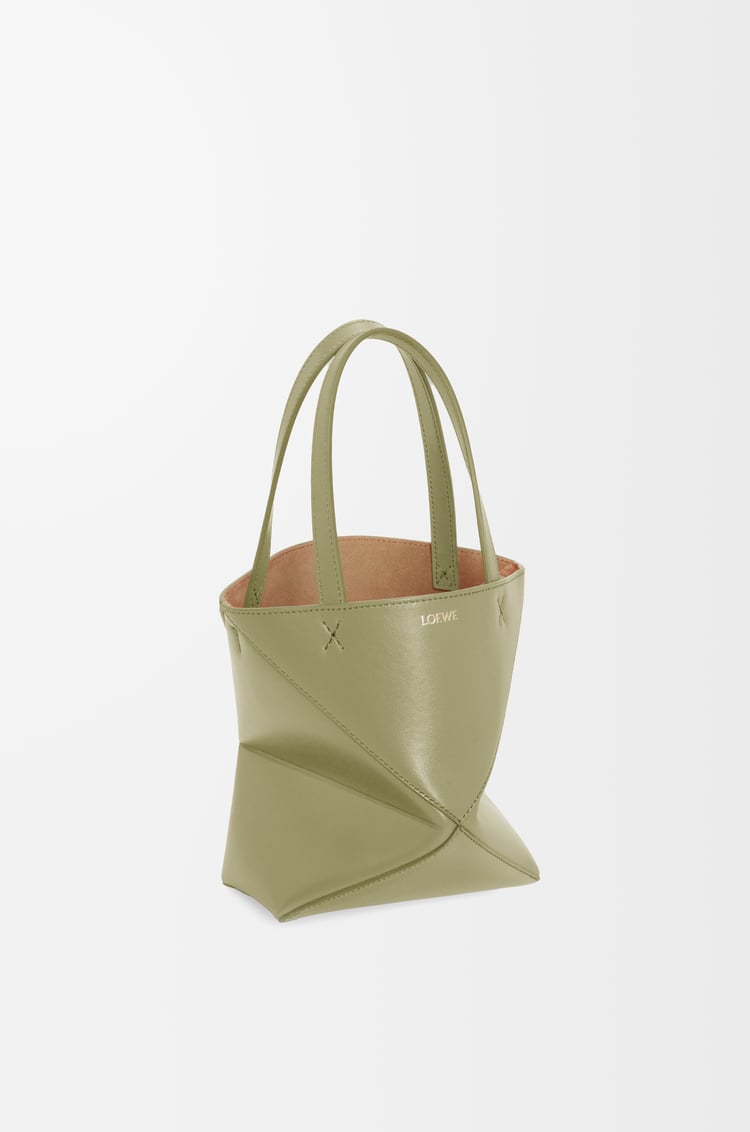 LOEWE パズルフォルドトート ミニ（シャイニーカーフ） ユーカリグリーン