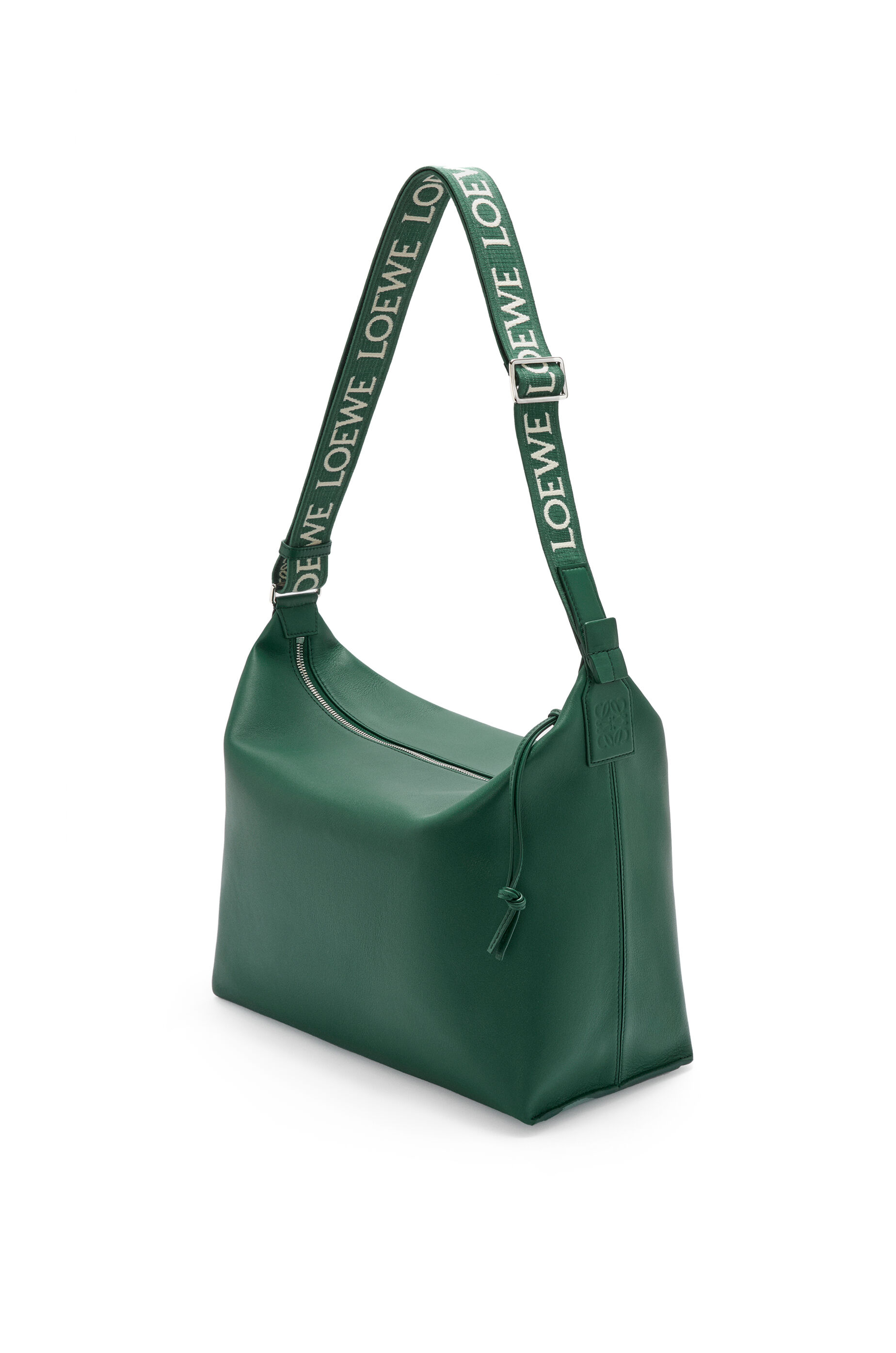 キュービィ クロスボディバッグ（サプルスムースカーフ&ジャカード） エバーグリーン - LOEWE