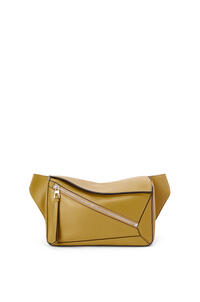 LOEWE Small Puzzle bumbag in classic calfskin Ochre