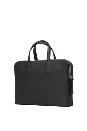 LOEWE Goya thin briefcase in soft grained calfskin Black