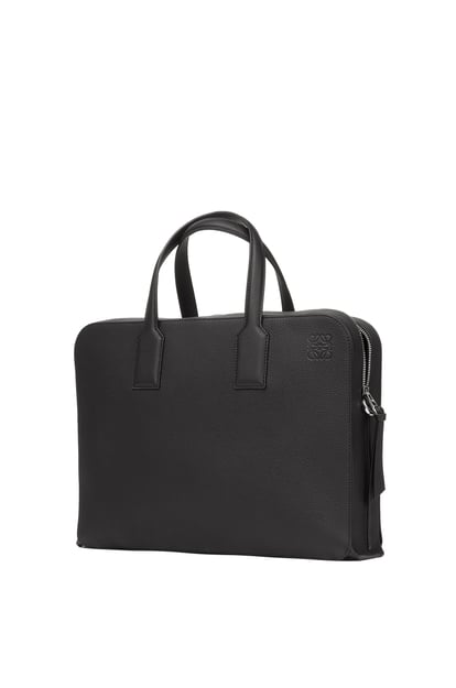 LOEWE Goya thin briefcase in soft grained calfskin 黑色 plp_rd