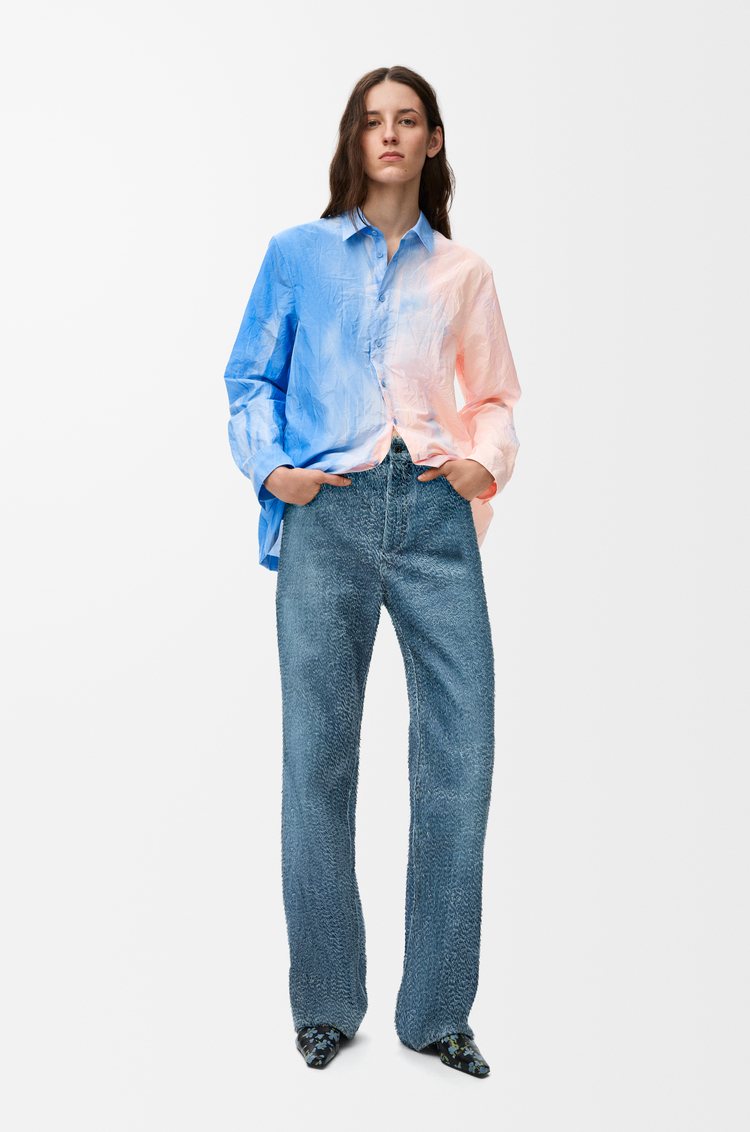 LOEWE Shirt in technical cotton Light Blue