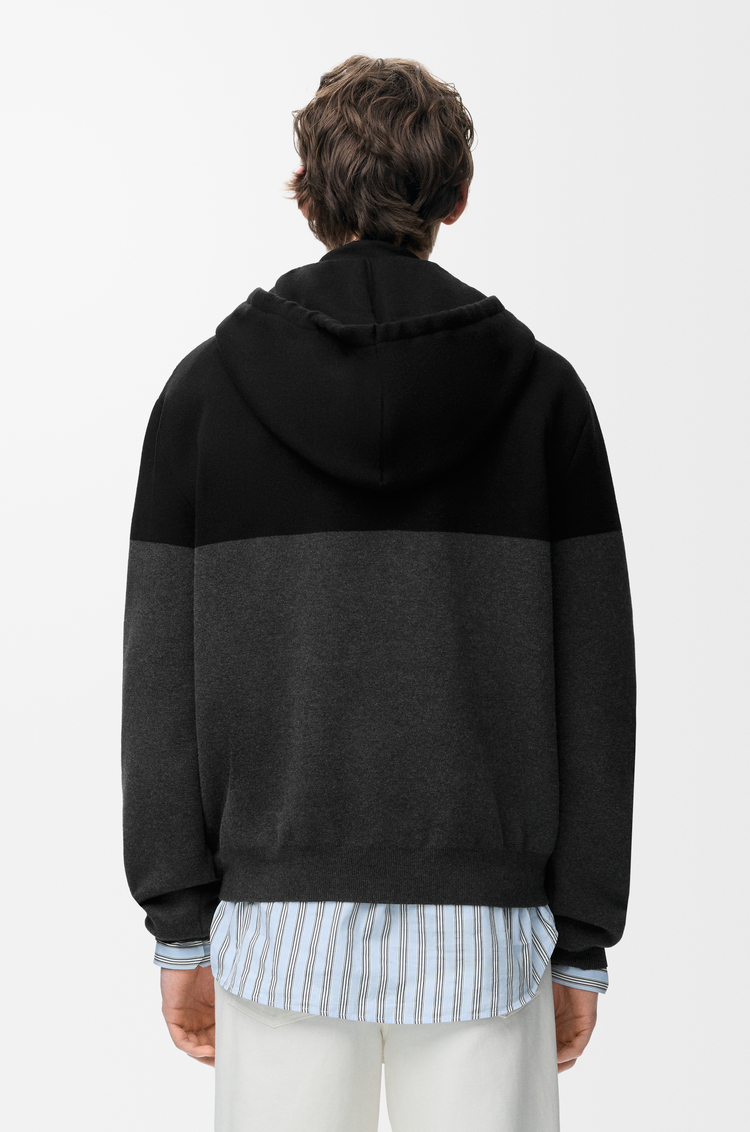 LOEWE フーディー（コットンブレンド） ブラック/ダークグレー