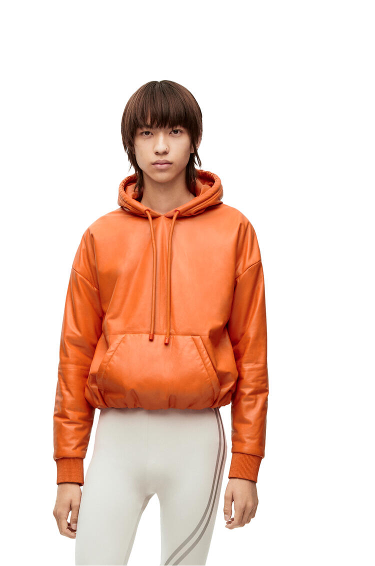 LOEWE Puffer hoodie in nappa Orange