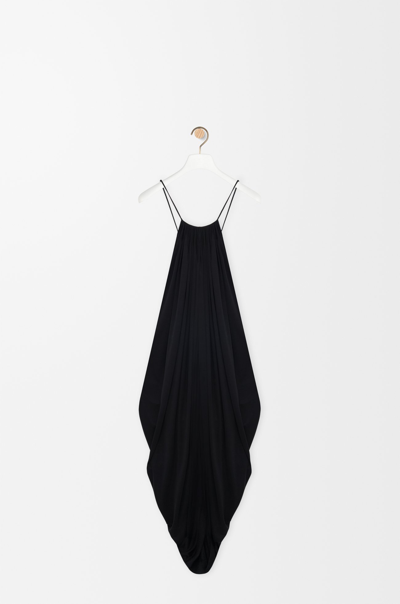 LOEWE Vestido drapeado en seda Negro
