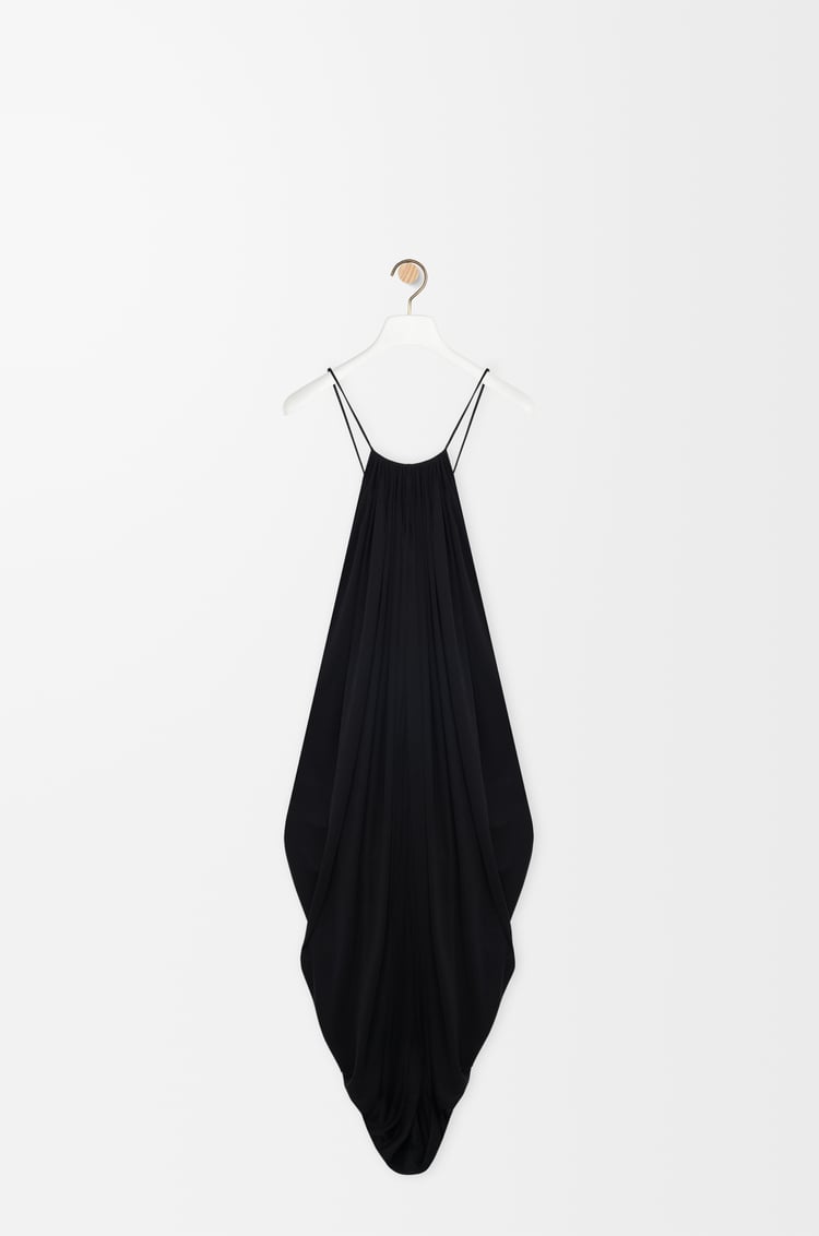 LOEWE Vestido drapeado en seda Negro