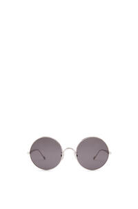 LOEWE Gafas de sol redondas en metal Paladio Brillante/Humo