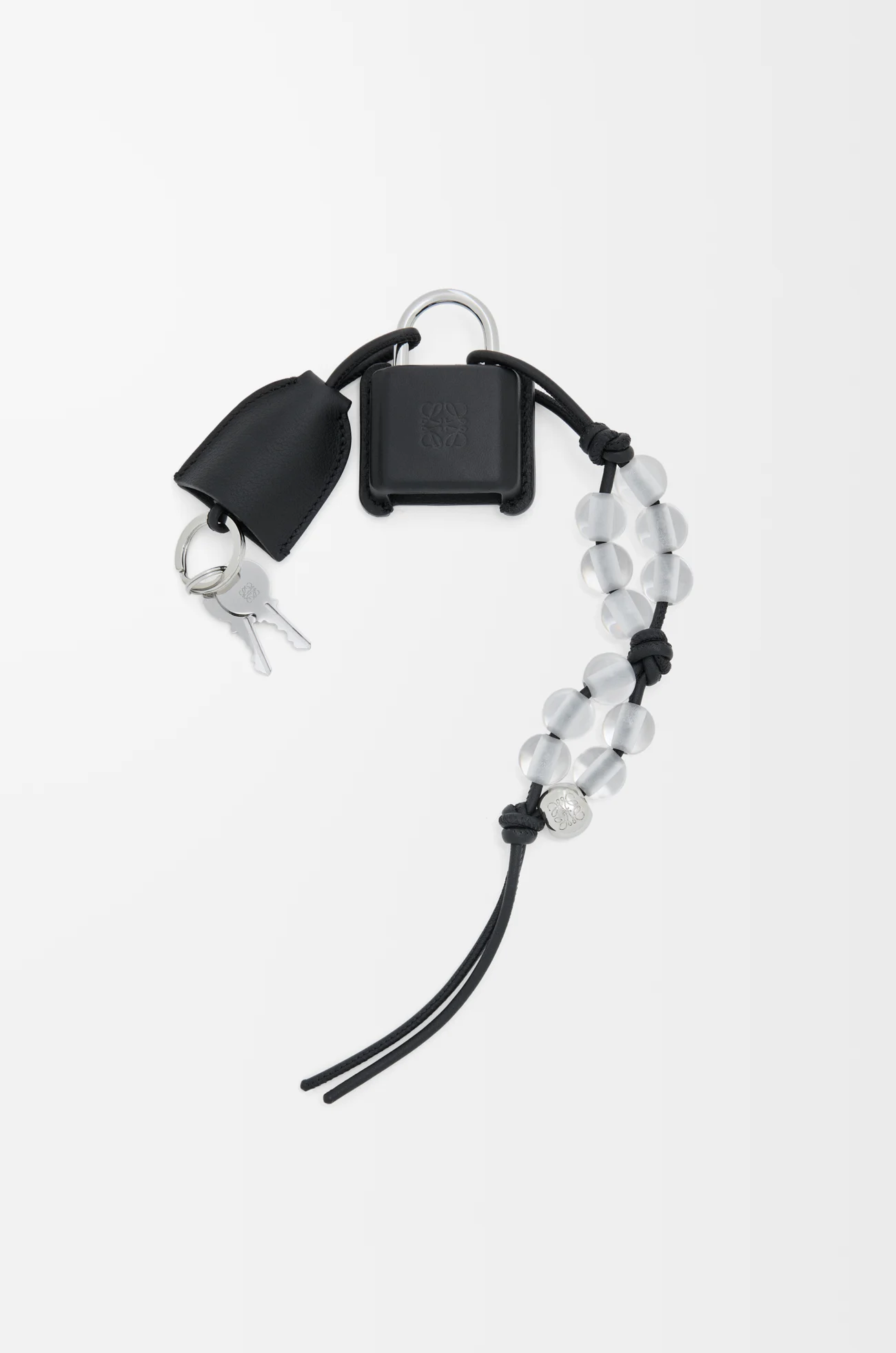 LOEWE Charm con candado Amazona Negro/Plateado