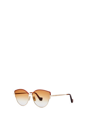 LOEWE Gafas de sol mariposa metálicas Marron Degradado/Oro Rosa