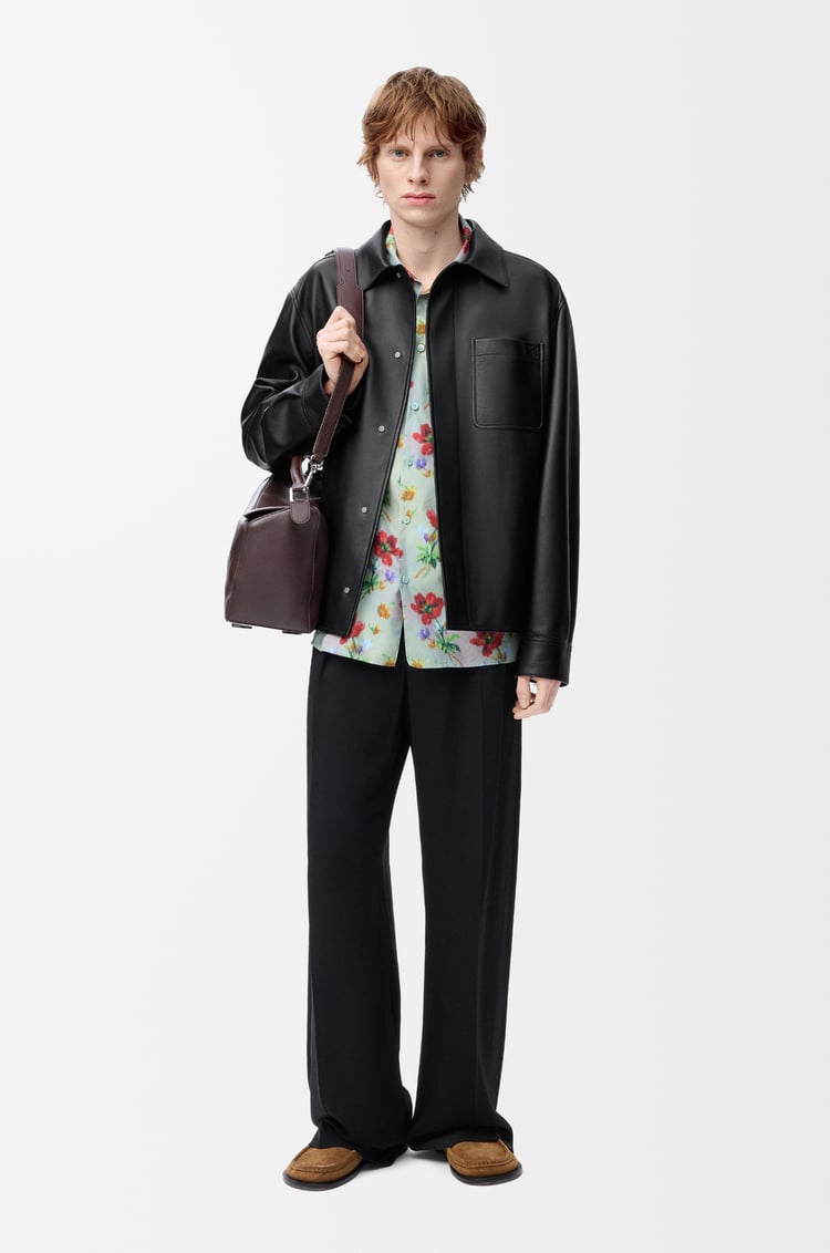 LOEWE Sobrecamisa en piel napa de cordero Negro