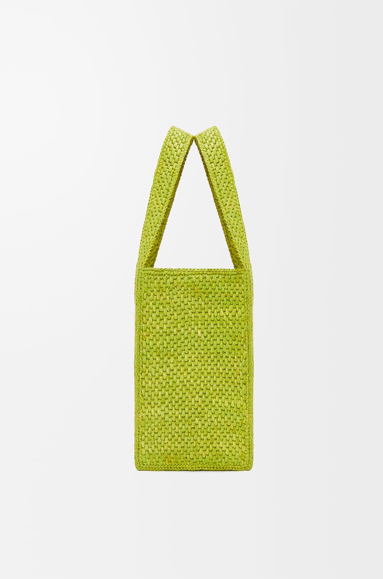 LOEWE Medium LOEWE Font tote in raffia Meadow Green