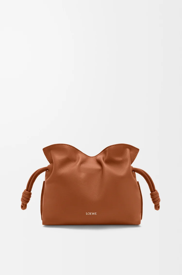 LOEWE フラメンコクラッチ ミニ（ナパカーフ） スクワラルブラウン
