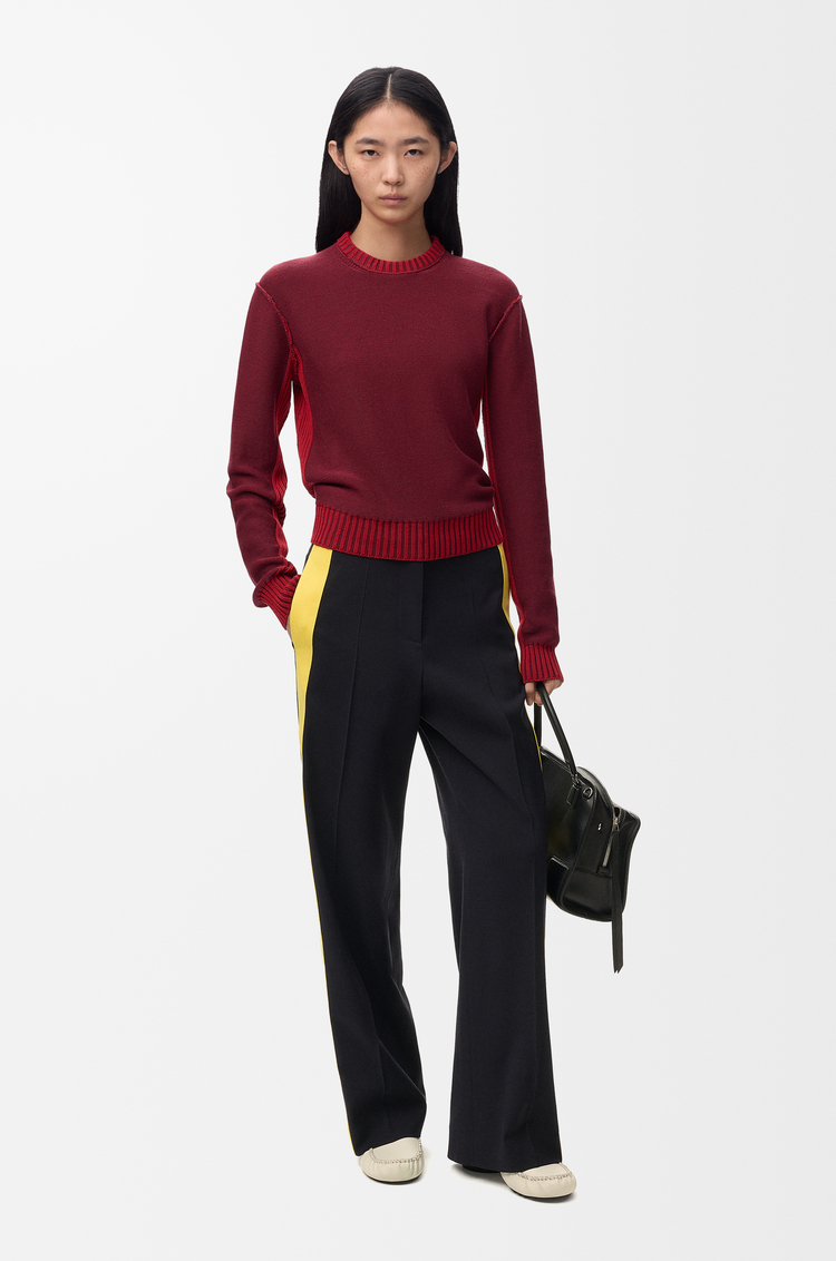 LOEWE セーター（コットン&ウール） Burgundy/red
