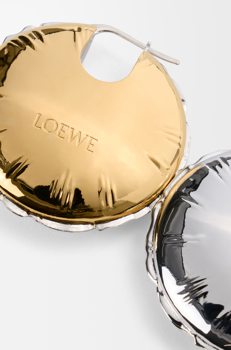 LOEWE Pendientes de globo con diseño inflado Plateado/Dorado