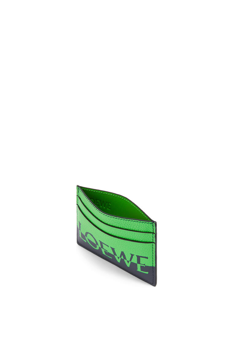 LOEWE Signature plain cardholder in calfskin Apple Green/Deep Navy pdp_rd