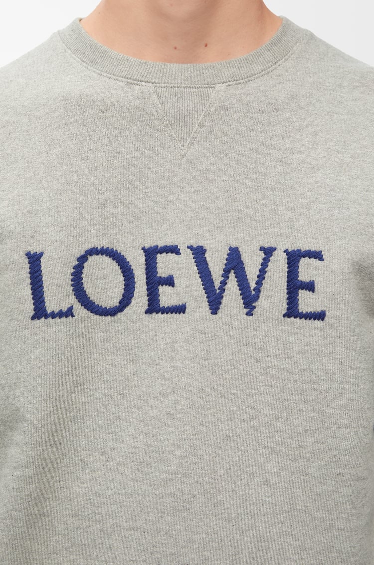 LOEWE Regular fit sweatshirt in cotton Grey Melange