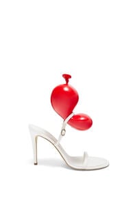 LOEWE Balloon sandal in lambskin White/Red