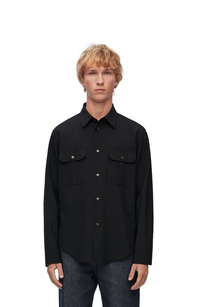 LOEWE Camisa en lana Negro plp_rd