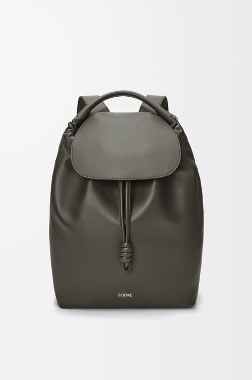 LOEWE Flamenco backpack in shiny supple calfskin Dark Grey