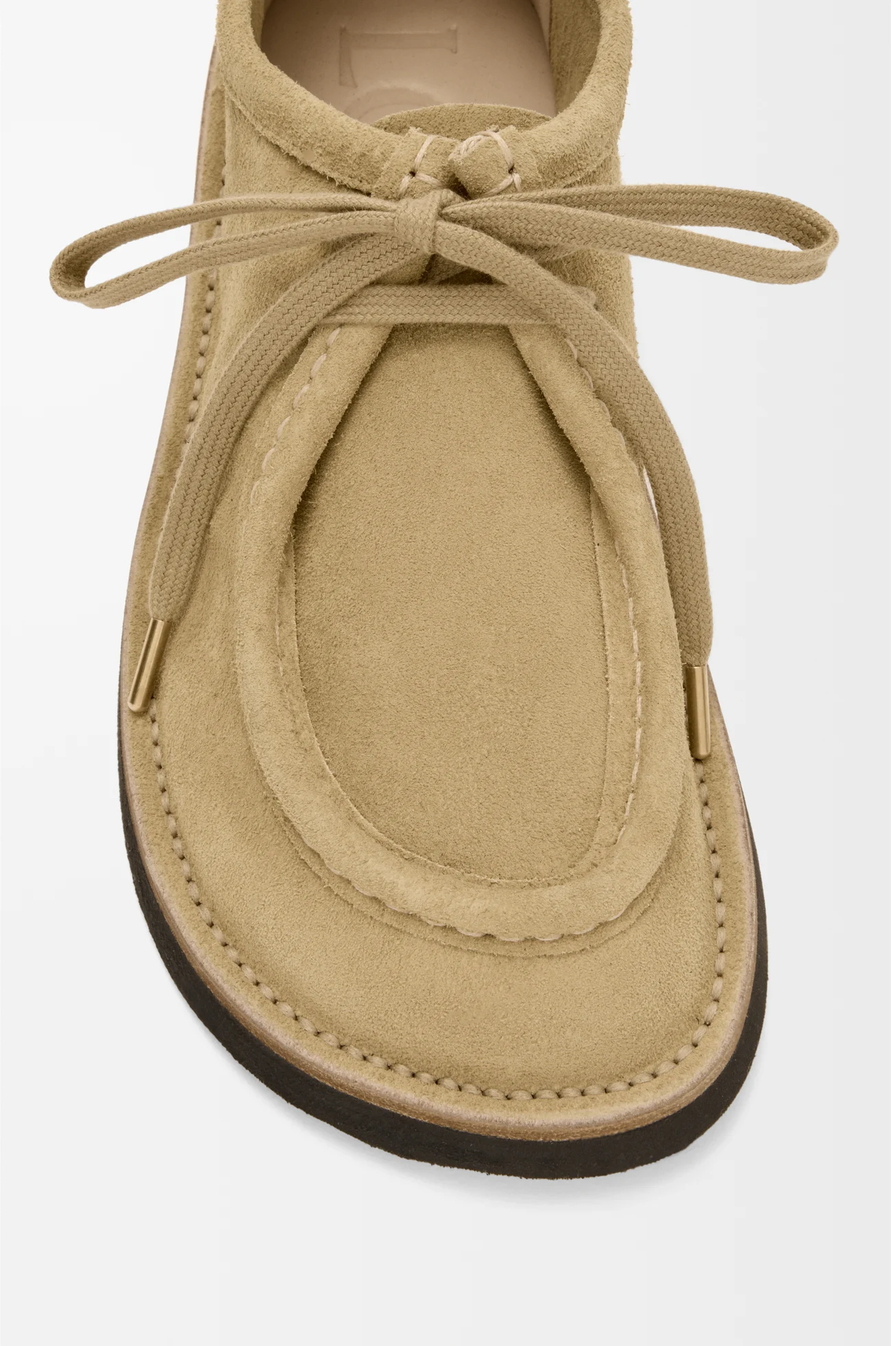 LOEWE Souliers à lacets Faro en veau velours Sahara