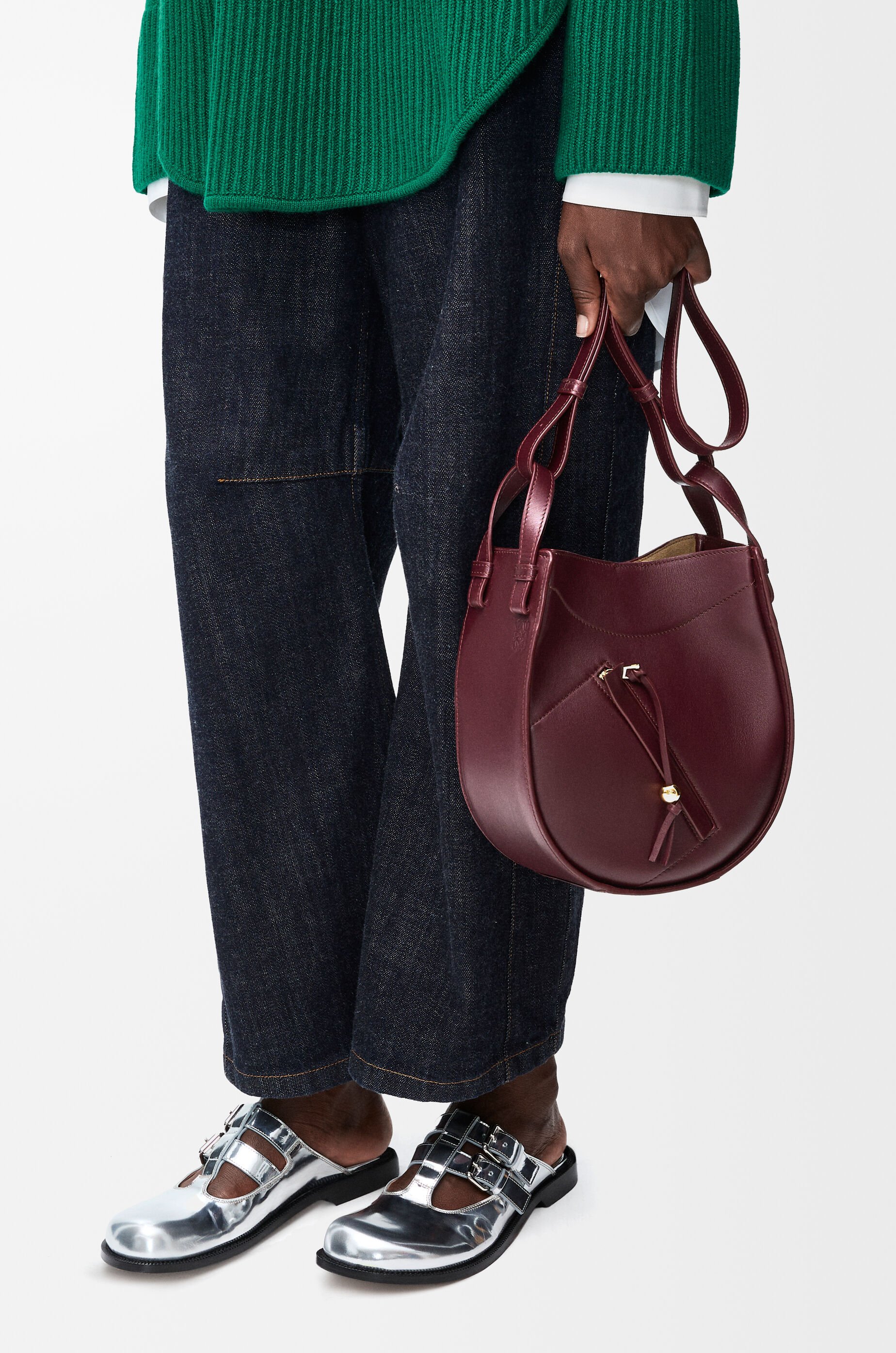 Hammock Slice bag in shiny calfskin Red - LOEWE