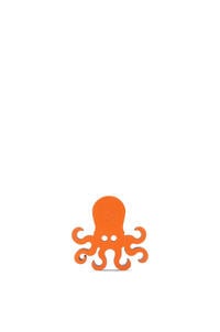 LOEWE Octopus dice in calfskin Light Orange