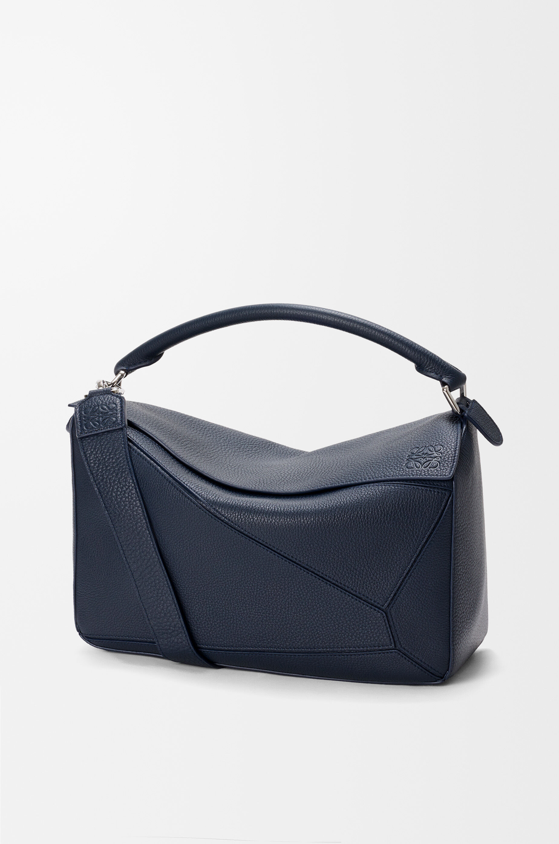 LOEWE ロエベ パズル パーカー ブルー Lサイズ 美品 パズルバッグ ラージ（サプルグレインカーフ） ブルー - ロエベ 日本