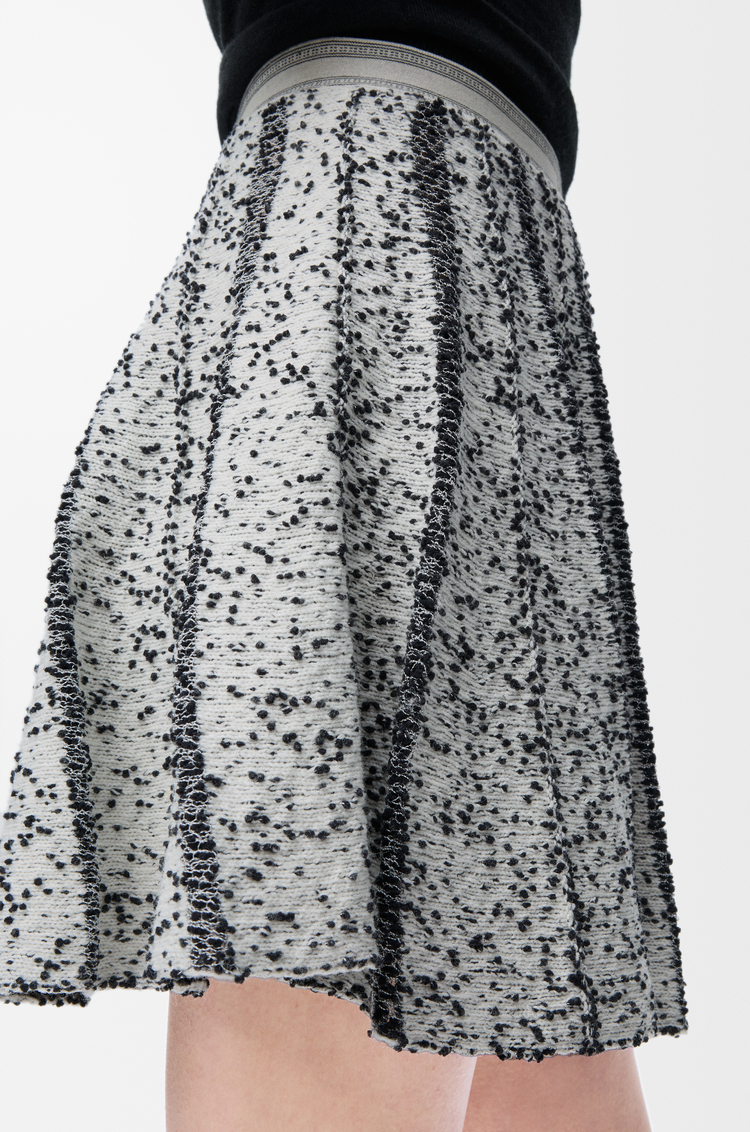 LOEWE Falda en lana Blanco/Negro