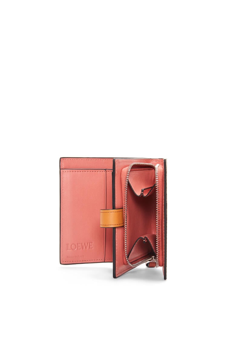 LOEWE Compact zip wallet in soft grained calfskin Light Oat/Honey