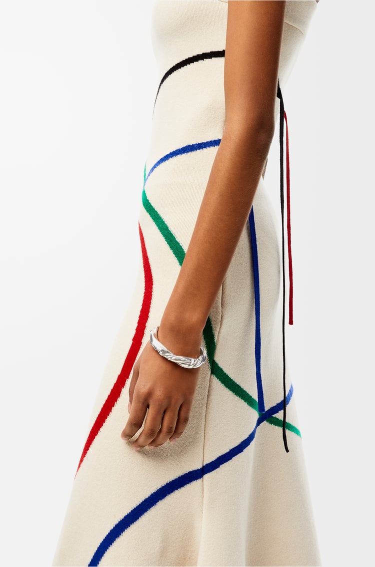 LOEWE Brazalete Nappa twist pequeño en plata de ley Plata