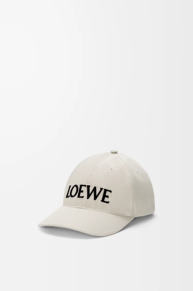 LOEWE Casquette Futurist Cat en coton Blanc Doux/Noir