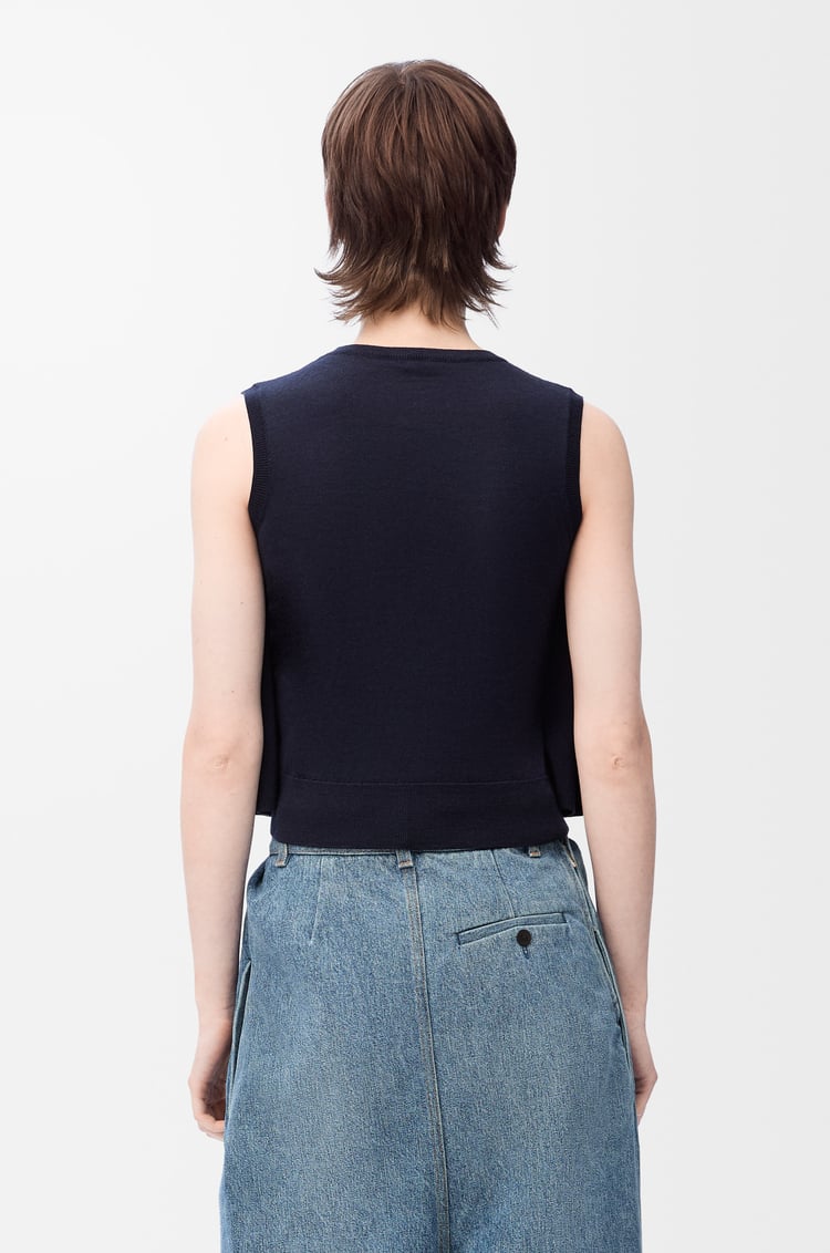 LOEWE ノースリーブ セーター（ウール） ダークネイビーブルー