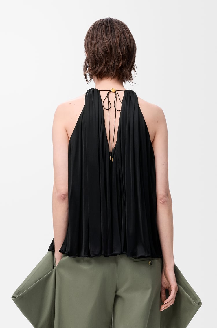 LOEWE Halter top in viscose Black