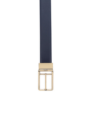 LOEWE Formal belt in calfskin Navy Blue/Black/Gold plp_rd