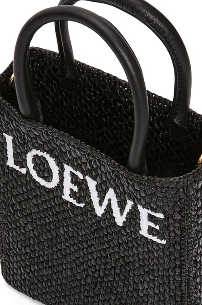 LOEWE Standard A5 Tote bag in raffia Black/White plp_rd