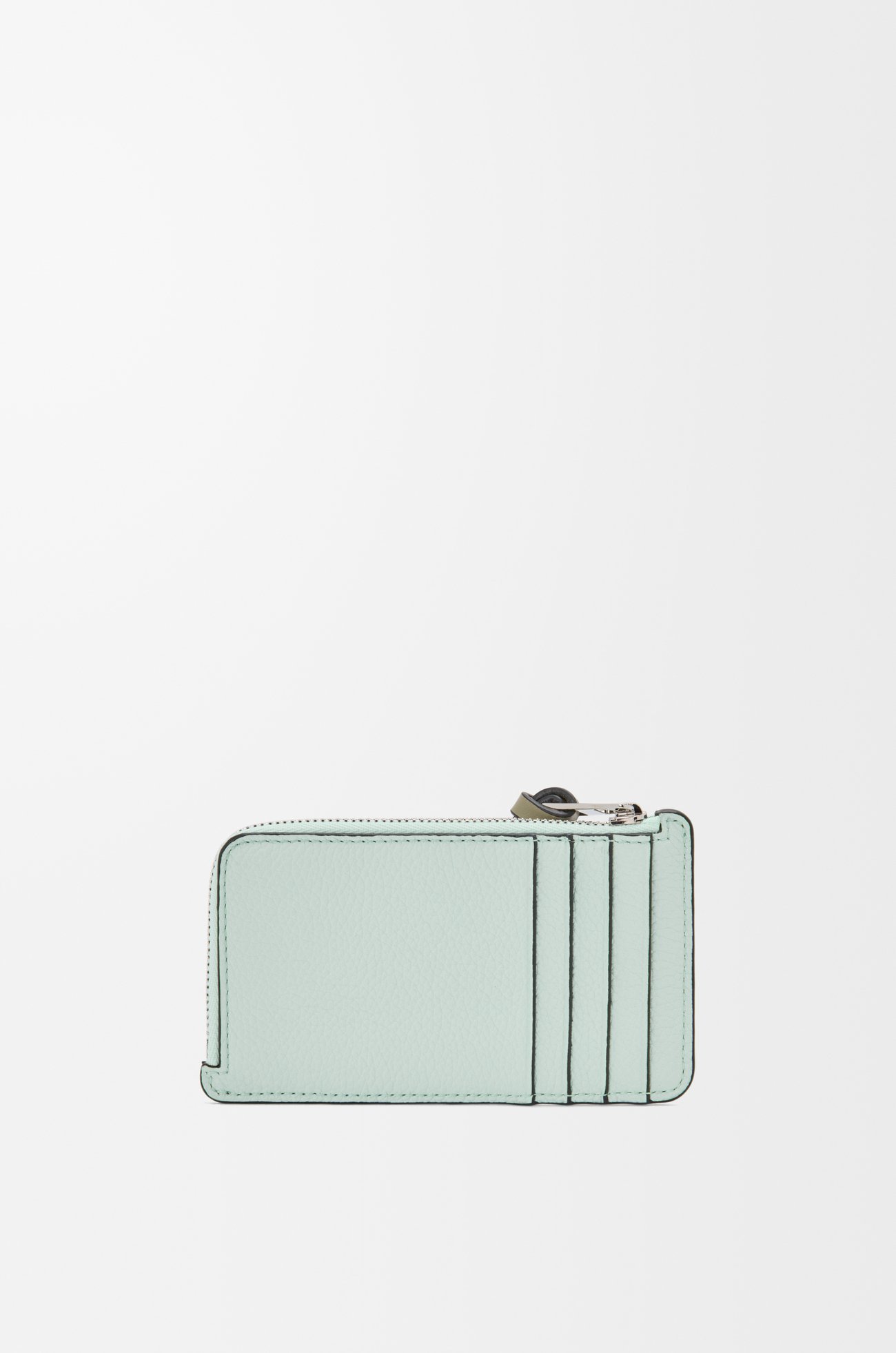 LOEWE Coin cardholder in soft grained calfskin Frozen/Clay