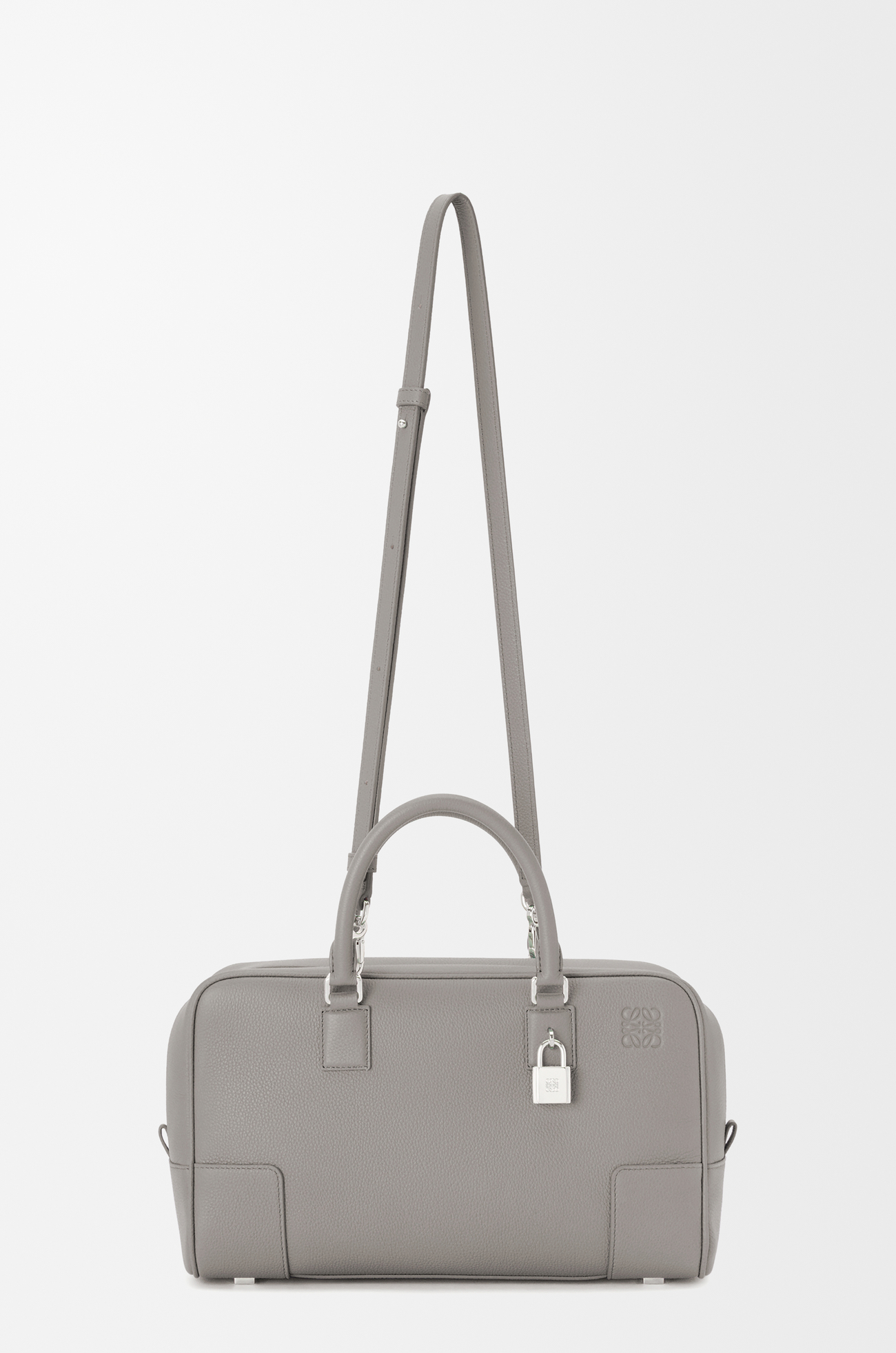 LOEWE 柔軟粒面小牛皮 Amazona 28 包款 珍珠灰